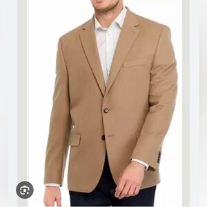 Michael Kors Kipp Mens Wool Silk Modern Tan Blazer Sport Coat Suit Jacket NWT